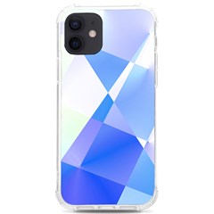 Abstract T- Shirt Blue Abstract Chess Cell Pattern Minimalism T- Shirt Iphone 12/12 Pro Tpu Uv Print Case by EnriqueJohnson