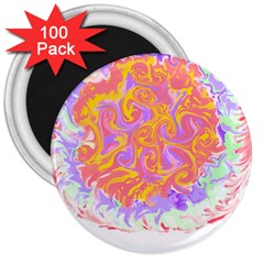 Abstract T- Shirt Circle Beauty In Abstract T- Shirt 3  Magnets (100 Pack)