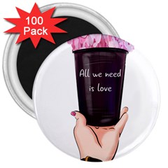 All You Need Is Love 2 3  Magnets (100 Pack)