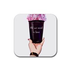 All You Need Is Love 2 Rubber Coaster (square) by SychEva