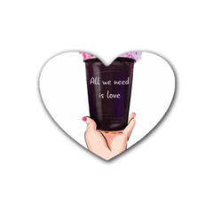 All You Need Is Love 2 Rubber Heart Coaster (4 Pack) by SychEva