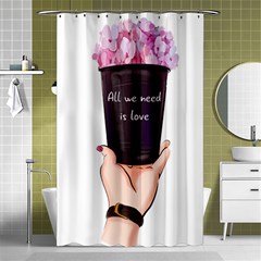 All You Need Is Love 2 Shower Curtain 48  X 72  (small)  by SychEva