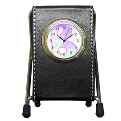 Abstract T- Shirt Cool Abstract Pattern Design 2 Pen Holder Desk Clock