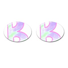 Abstract T- Shirt Cool Abstract Pattern Design 2 Cufflinks (Oval)