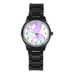 Abstract T- Shirt Cool Abstract Pattern Design 2 Stainless Steel Round Watch