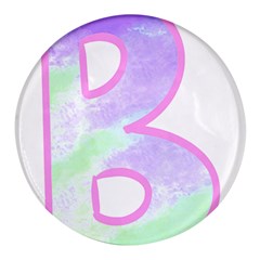 Abstract T- Shirt Cool Abstract Pattern Design 2 Round Glass Fridge Magnet (4 pack)