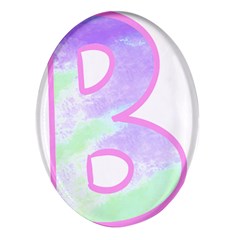 Abstract T- Shirt Cool Abstract Pattern Design 2 Oval Glass Fridge Magnet (4 pack)