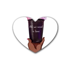 All You Need Is Love 1 Rubber Heart Coaster (4 pack)