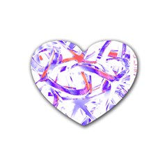 Abstract T- Shirt Entangled In Chaos T- Shirt Rubber Heart Coaster (4 Pack) by EnriqueJohnson