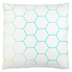 Abstract T- Shirt Honeycomb Pattern 4 Large Cushion Case (one Side) by EnriqueJohnson