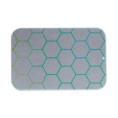 Abstract T- Shirt Honeycomb Pattern 4 Open Lid Metal Box (silver)  