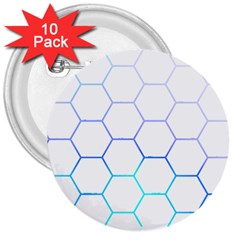 Abstract T- Shirt Honeycomb Pattern 6 3  Buttons (10 Pack) 