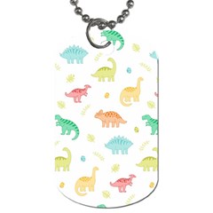 Animals Dinosaurs T-rex Pattern Dog Tag (two Sides) by Pakjumat