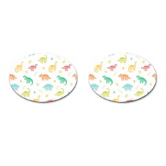 Animals Dinosaurs T-rex Pattern Cufflinks (oval) by Pakjumat