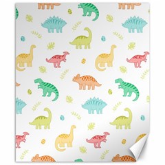 Animals Dinosaurs T-rex Pattern Canvas 8  X 10  by Pakjumat