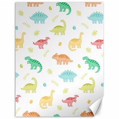 Animals Dinosaurs T-rex Pattern Canvas 12  X 16  by Pakjumat