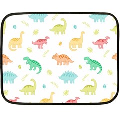 Animals Dinosaurs T-rex Pattern Two Sides Fleece Blanket (mini) by Pakjumat