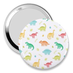 Animals Dinosaurs T-rex Pattern 3  Handbag Mirrors by Pakjumat