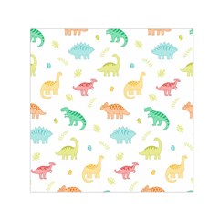 Animals Dinosaurs T-rex Pattern Square Satin Scarf (30  X 30 ) by Pakjumat