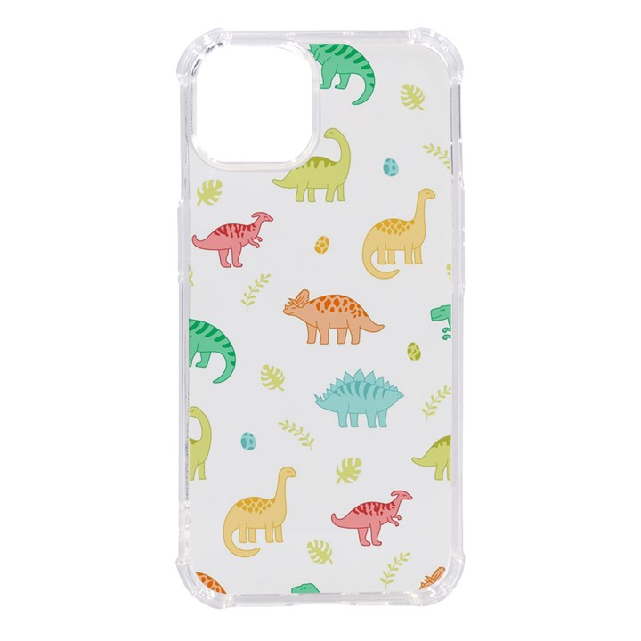 Animals Dinosaurs T-rex Pattern iPhone 14 TPU UV Print Case