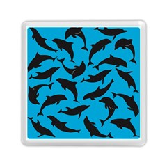 Dolphin Silhouette Pattern Memory Card Reader (square) by Pakjumat