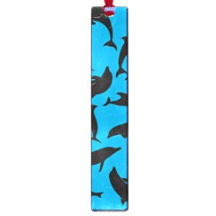 Dolphin Silhouette Pattern Large Book Marks by Pakjumat