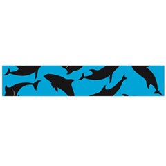 Dolphin Silhouette Pattern Large Premium Plush Fleece Scarf  by Pakjumat