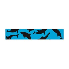 Dolphin Silhouette Pattern Premium Plush Fleece Scarf (mini) by Pakjumat