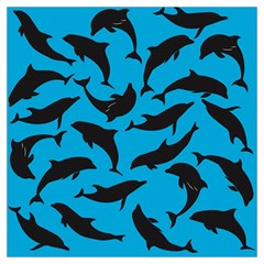 Dolphin Silhouette Pattern Lightweight Scarf  by Pakjumat