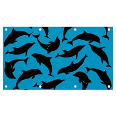 Dolphin Silhouette Pattern Banner And Sign 7  X 4  by Pakjumat