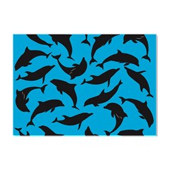 Dolphin Silhouette Pattern Crystal Sticker (a4) by Pakjumat