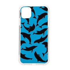 Dolphin Silhouette Pattern Iphone 11 Tpu Uv Print Case by Pakjumat