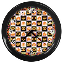 Lantern Chess Halloween Wall Clock (black) by Pakjumat