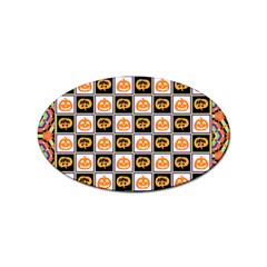 Lantern Chess Halloween Sticker Oval (10 Pack)