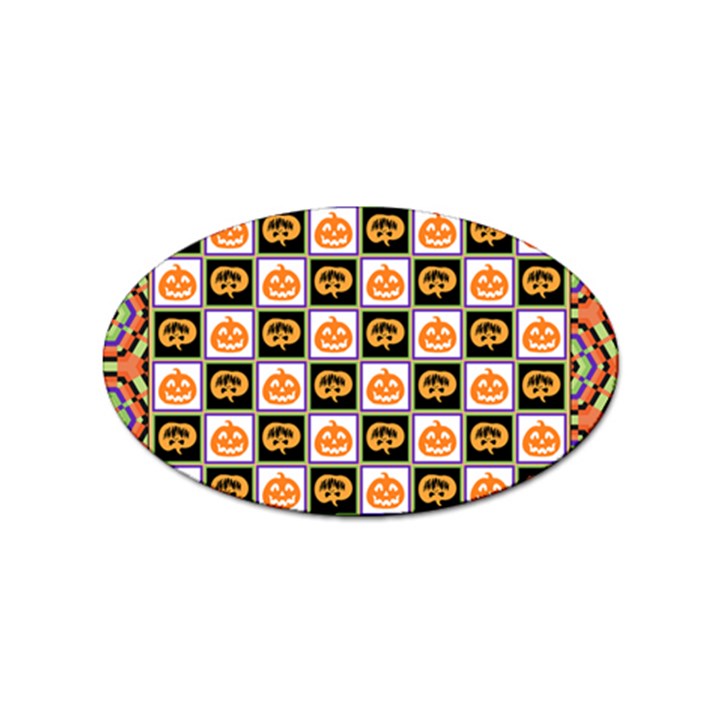 Lantern Chess Halloween Sticker Oval (10 pack)