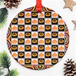 Lantern Chess Halloween Round Ornament (Two Sides) Front