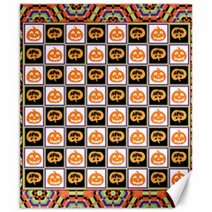 Lantern Chess Halloween Canvas 8  X 10 