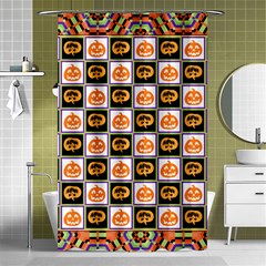 Lantern Chess Halloween Shower Curtain 48  X 72  (small) 