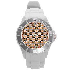 Lantern Chess Halloween Round Plastic Sport Watch (l) by Pakjumat