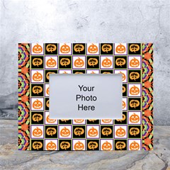 Lantern Chess Halloween White Tabletop Photo Frame 4 x6  by Pakjumat