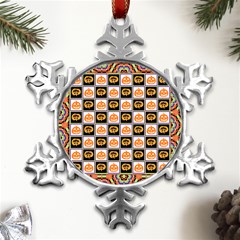 Lantern Chess Halloween Metal Small Snowflake Ornament by Pakjumat