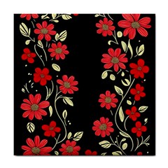 Pattern Flowers Design Nature Tile Coaster