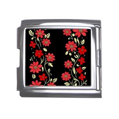 Pattern Flowers Design Nature Mega Link Italian Charm (18mm)