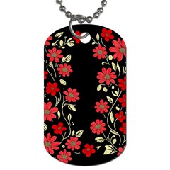 Pattern Flowers Design Nature Dog Tag (two Sides)