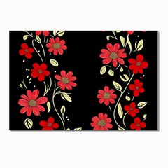 Pattern Flowers Design Nature Postcard 4 x 6  (pkg Of 10) by Pakjumat