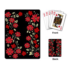 Pattern Flowers Design Nature Playing Cards Single Design (rectangle)