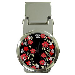 Pattern Flowers Design Nature Money Clip Watches by Pakjumat