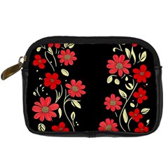 Pattern Flowers Design Nature Digital Camera Leather Case by Pakjumat