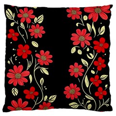 Pattern Flowers Design Nature Large Cushion Case (one Side)