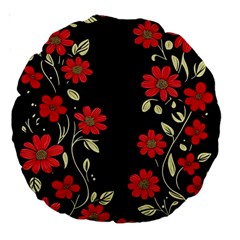 Pattern Flowers Design Nature Large 18  Premium Round Cushions